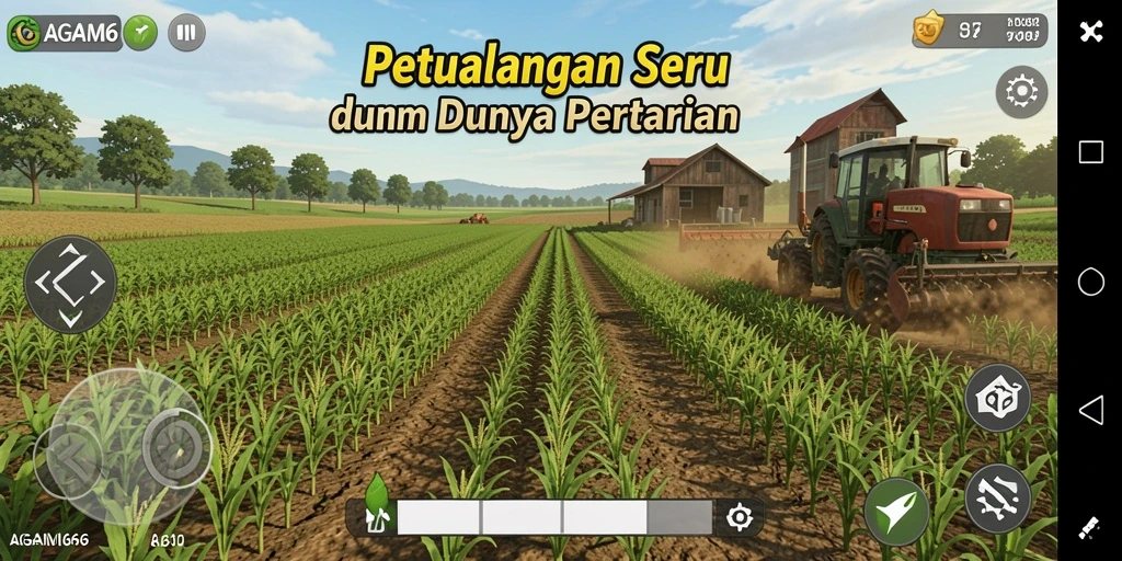 Screenshot AGAM66 menampilkan petani yang sedang merawat tanaman di ladangnya.