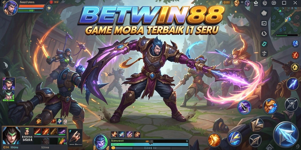 Gameplay seru dari BETWIN88 dengan aksi MOBA yang intens.