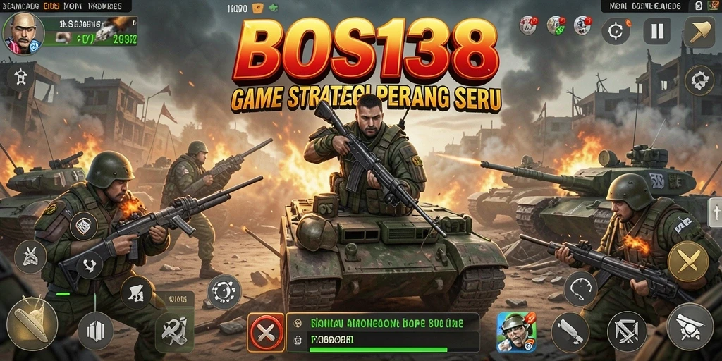 Tampilan gameplay <strong>BOS138</strong> yang menegangkan dengan strategi pertempuran yang mendalam.