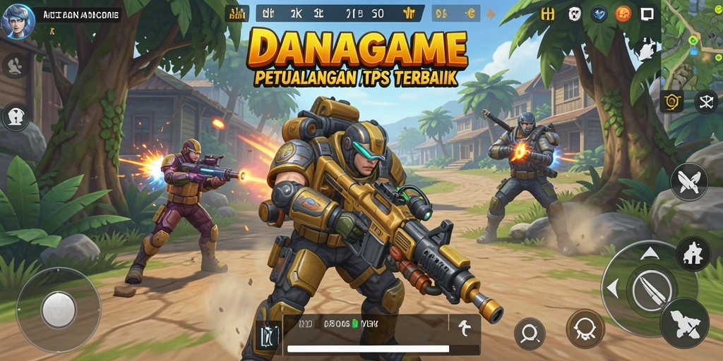 Tampilan mendebarkan dari gameplay <strong>DANAGAME</strong> dalam aksi TPS.