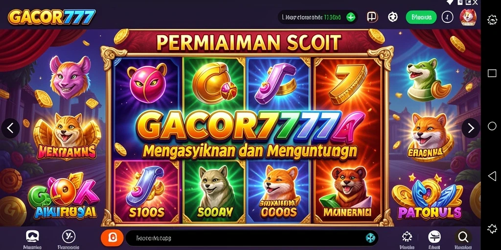 Tampilan gameplay menarik GACOR777 dengan berbagai mesin Slot.
