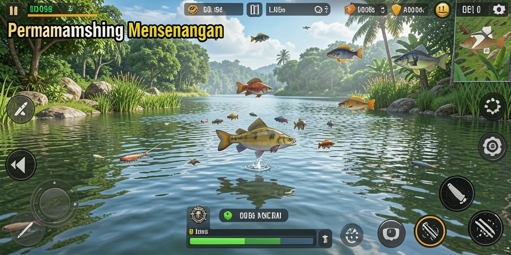 Tangkapan ikan yang megah dalam gameplay ID098.