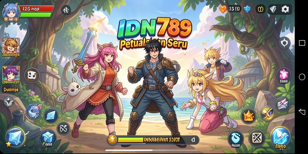 Gameplay menarik dalam dunia anime yang penuh aksi.
