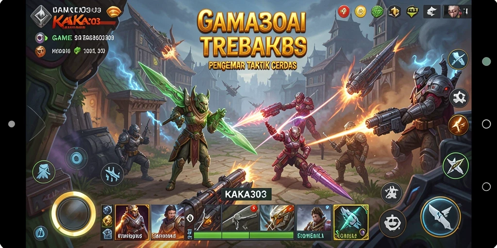Tangkapan layar menunjukkan pertempuran strategi yang intens di KAKA303.