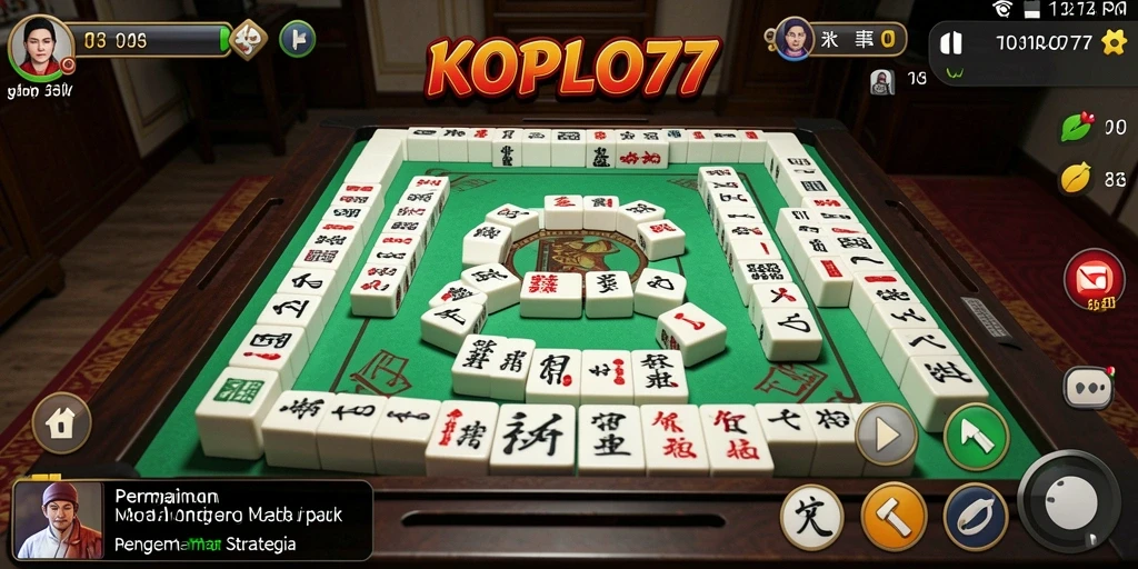 Screenshot KOPLO77 menampilkan gameplay Mahjong yang seru dan interaktif.