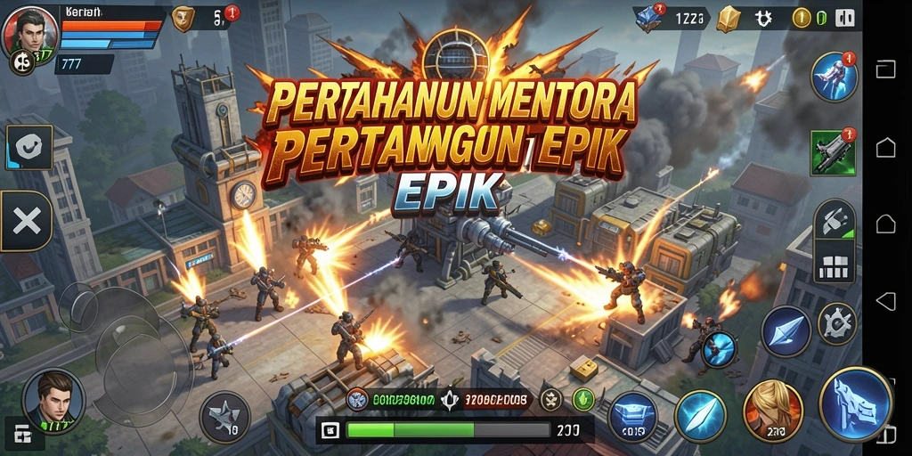 Tangkap momen mendebarkan saat menghadapi gelombang musuh.