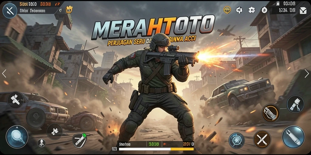 Tampilan aksi mendebarkan dalam game MERAHTOTO.