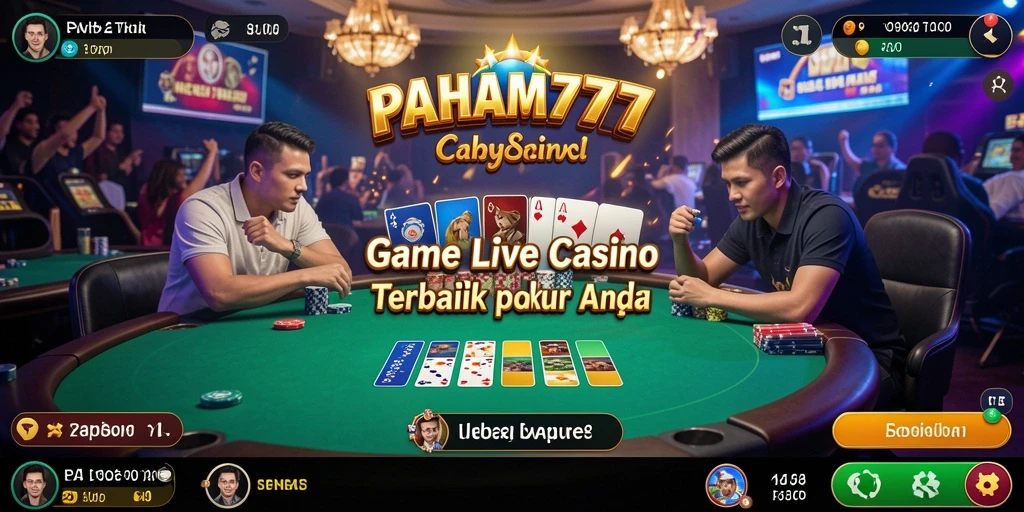 Screenshot PAHAM777 menampilkan dealer langsung dalam permainan Live Casino.