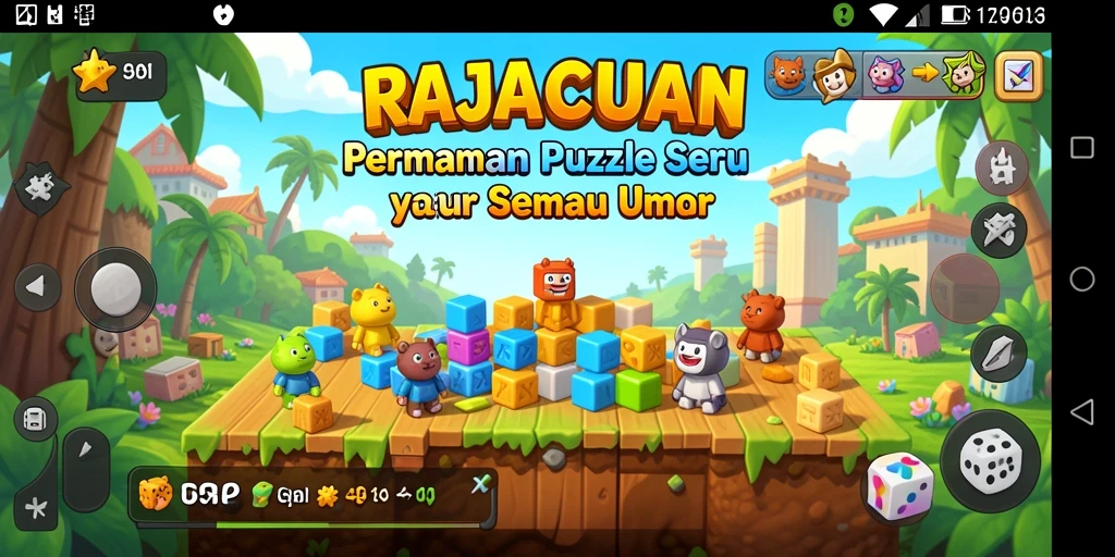 Tampilan gameplay seru dari RAJACUAN yang menantang.