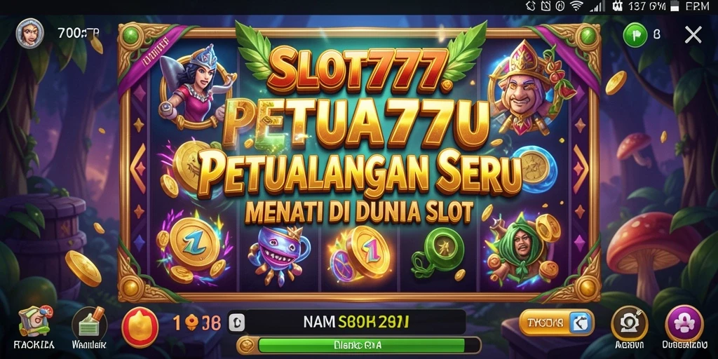 Screenshot utama SLOT777 menampilkan gameplay penuh aksi dan petualangan.